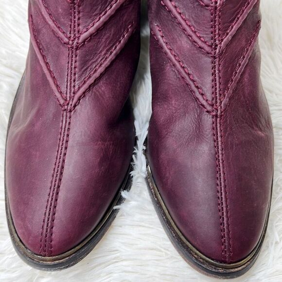 Free People Southern Cross Ankle Booties in Cordovan Burgundy Nwt Size 38/7.5US - Picture 3 of 11